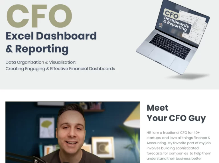 Josh Aharonoff – CFO Excel Dashboard & Reporting